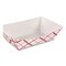 SCT 7.2 in. x 4.95 in. x 1.94 in. 3 lbs. Capacity Paper Food Baskets - Red/White (500/Carton)